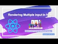 Using Multiple Input In React Js Form EXCELLENT CODE WITH AJ