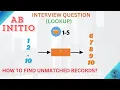 Lookup Input Unmatched Records Filter - Abinitio Interview Qs Solved