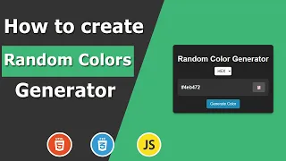 How to create a Random Color Generator with different color format JavaScript CSS3