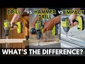 Drill vs Impact Driver vs Hammer Drill EXPLAINED RYOBI Tools 101