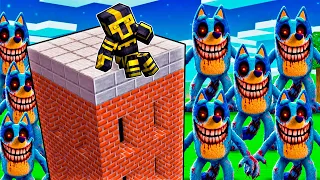CONSTRUYE para SOBREVIVIR a BLUEY MALDITA en MINECRAFT 😱