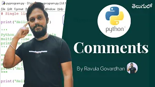 Python in Telugu Python Comments with examples in Telugu