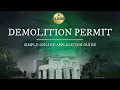 Demolition Permit Simple Online Application Guide