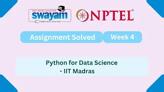 Python For Data Science Week 4 NPTEL Answers 2026