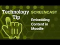Embedding Web Content in a Moodle Page