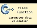 C basics Class function - parameter data validation