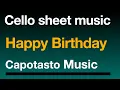 Happy Birt ay To You - Cello sheet music Capotasto Music