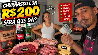 MANDEI MINHA ESPOSA FAZER UM CHURRASCO COM R$200… E ELA COMPROU PICANHA! 😱🥩