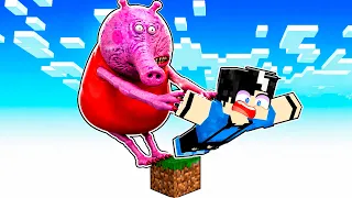 SOBREVIVI em 1 BLOCO com a PEPPA.EXE no Minecraft