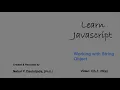 Learn Javascript Working with String Object - A A9A Regular Expression