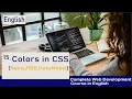 Colors in CSS By Name RGB Model Hexa Code Web Development Tutorial in English