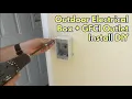 Exterior Electrical Outlet Box DIY Install on Stucco with GFCI Weatherproof Cover