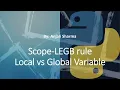 10 Scope in Python LEGB rule Local vs Global vs Nonlocal variables Python Lectures