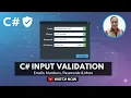 C String Functions for Input Validation Name Email Number Strong Password Validation