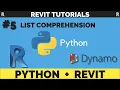Python tutorials Revit Begginers List comprehension