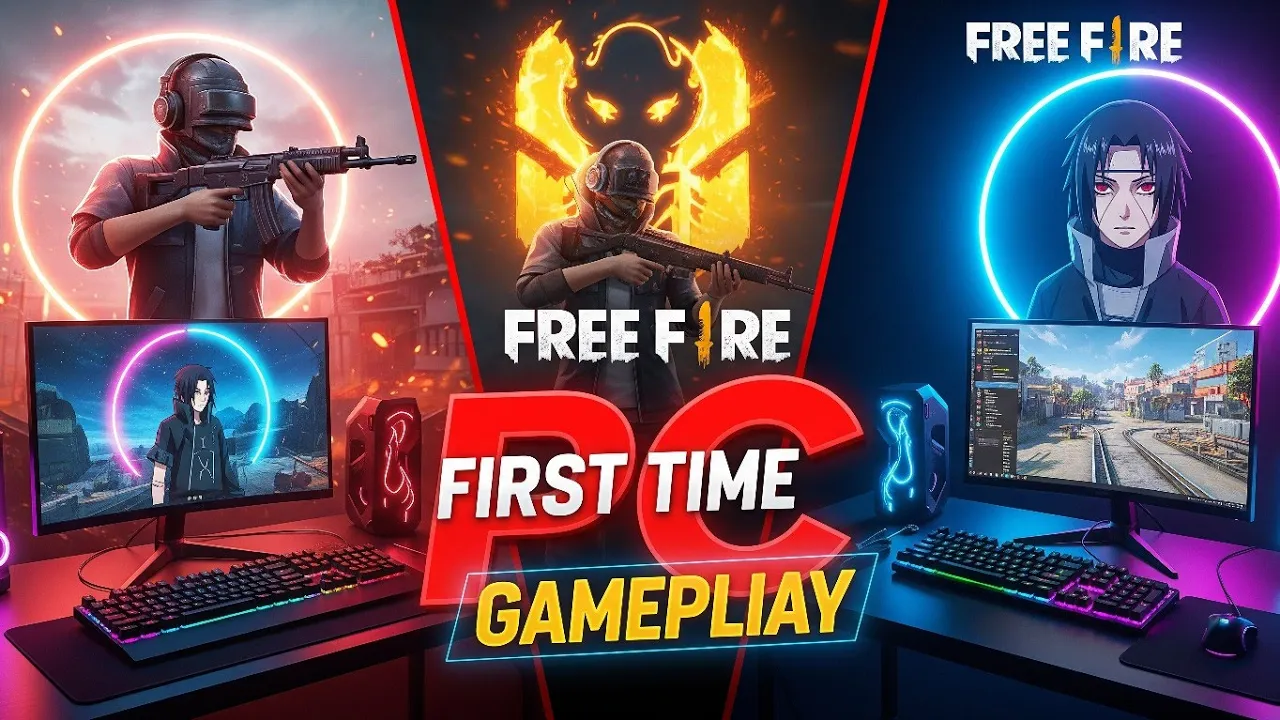 FREE FIRE First Time Gameplay In Computer (GARENA FREE FIRE)  #freefire #freefirevideo