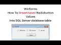 winforms selected radio button value insert save into table c 4 6