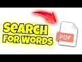 how to search for words in pdf