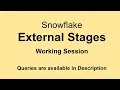 Snowflake - External Stages