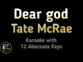 Download Lagu Tate McRae - Dear god Karaoke Instrumental Lower Higher Male \u0026 Original Key