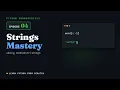 Python Fundamentals Episode 4 Strings Mastery