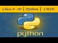 Python Class 10th Computer Applications CBSE Class 9th Python Computer Application CBSE