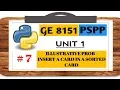 GE 8151 PSPP NOTES - 7 ILLUSTRATIVE PROBLEM