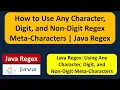 How to Use Any Character Digit and Non-Digit Regex Meta-Characters Java Regex
