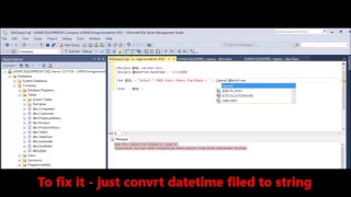 MSSQL - Fix Error