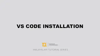 VS Code Installation Web Development Malayalam Tutorial Series