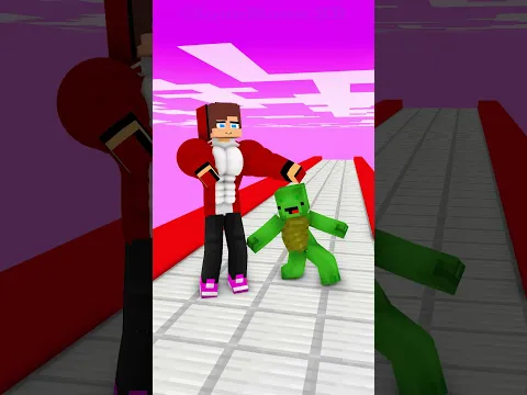 JJ and Mikey Queen Run Challenge MINECRAFT - ANIMATION #fypシ #shorts #trending #animation #minecraft