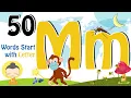 50 Words start with M Phonics letter M Letter M Vocabulary Kids Kids Grade