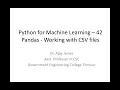 Python for Machine Learning - 42 Pandas