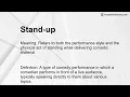 Stand-up Meaning