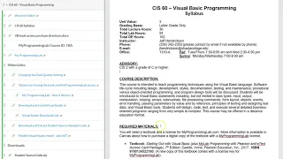 CIS 60 - Visual Basic Programming