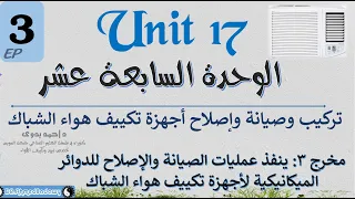 الوحدة السابعة عشر تكييف هواء الشباك حلقة 3  الوحدة السابعة عشر تكييف هواء الشباك حلقة 3