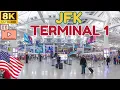 8K Arriving at Terminal 1 of JFK - Full Walkthrough Tour Subtitles