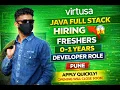 Virtusa Hiring Freshers Java Full Stack Developer Pune Jobs Apply Now 2026