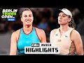 Download Lagu Aryna Sabalenka vs Elena Rybakina QF Highlights - Berlin 2025