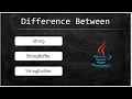 Tricky Interview Question Difference between String StringBuffer and StringBuilder in Java