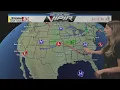 Dry for most of Wednesday before showers return early Thursday