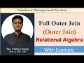 Lec 53 Full Outer Join Outer Join Relational Algebra DBMS Bangla Tutorial