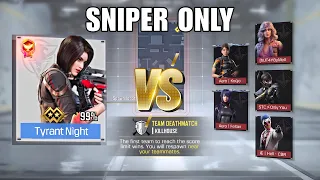 I 1v5 my Subscribers Using Sniper Only in KILLHOUSE Intense