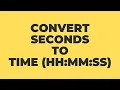 How to convert seconds number format to time format hh mm ss with DAX in Power BI Desktop