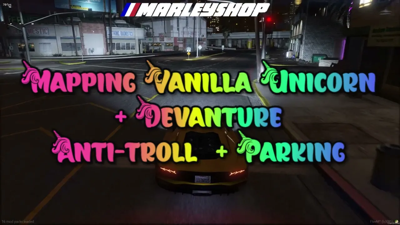 Mapping  Vanilla Unicorn + Devanture anti-troll + Parking