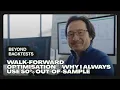 EA Studio Walk-Forward Optimisation - Why I Always Use 50 Out-of-Sample