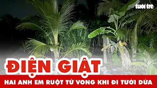 Hai anh em ruột đi tưới dừa tử vong gần hàng rào lưới B40 nghi do điện giật