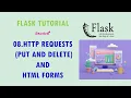 08 HTTP Requests PUT DELETE HTML Forms in Telugu Flask Tutorials in Telugu Python Dev