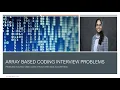 Array based coding interview problem solving part 1