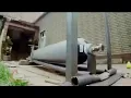 gas tank flies through a house with calm music playing in background